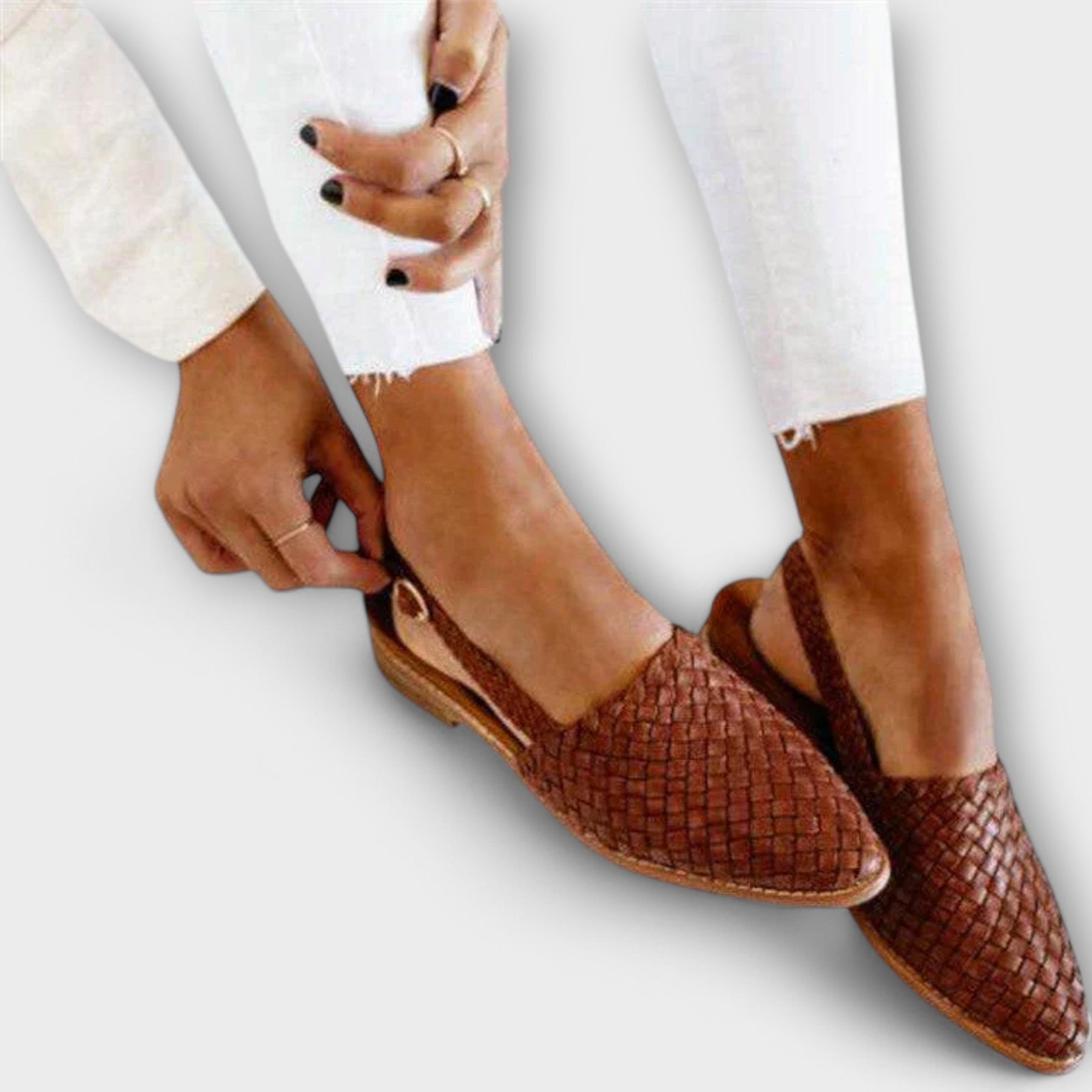 Elena | Woven Slingback Sandals