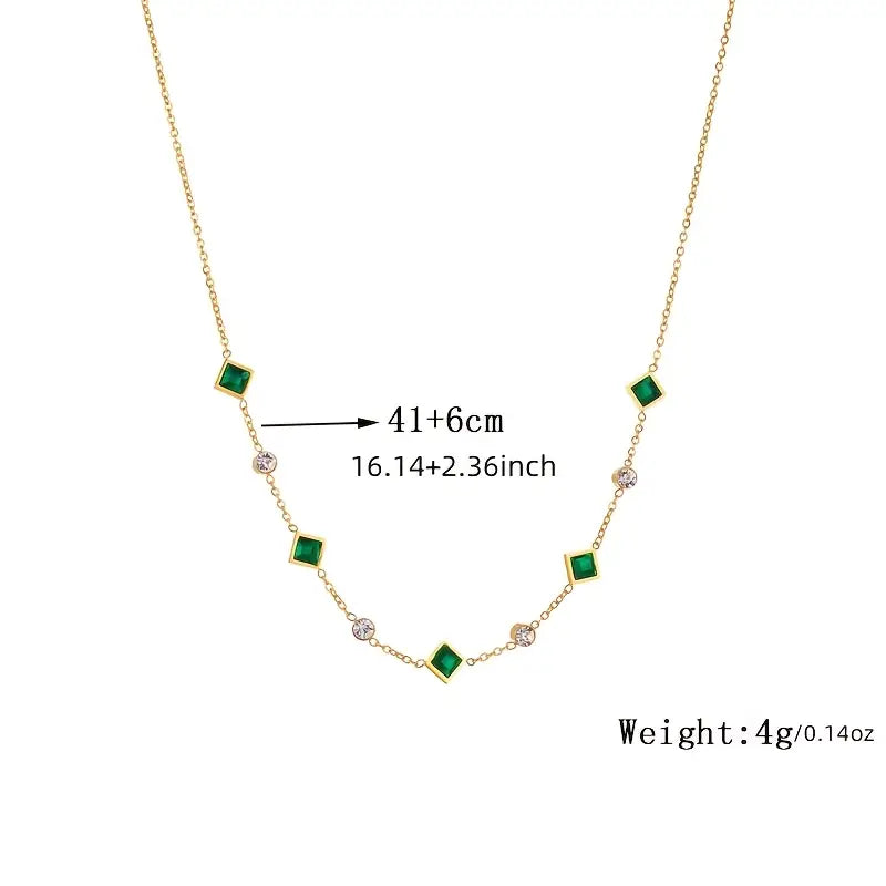 Everyday Emerald Minimalist Necklace