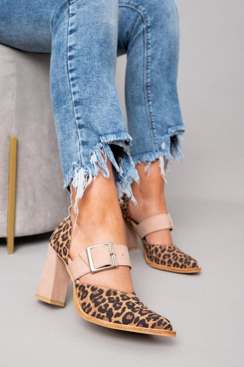 Emma™ | Bold Leopard Print Block Heels