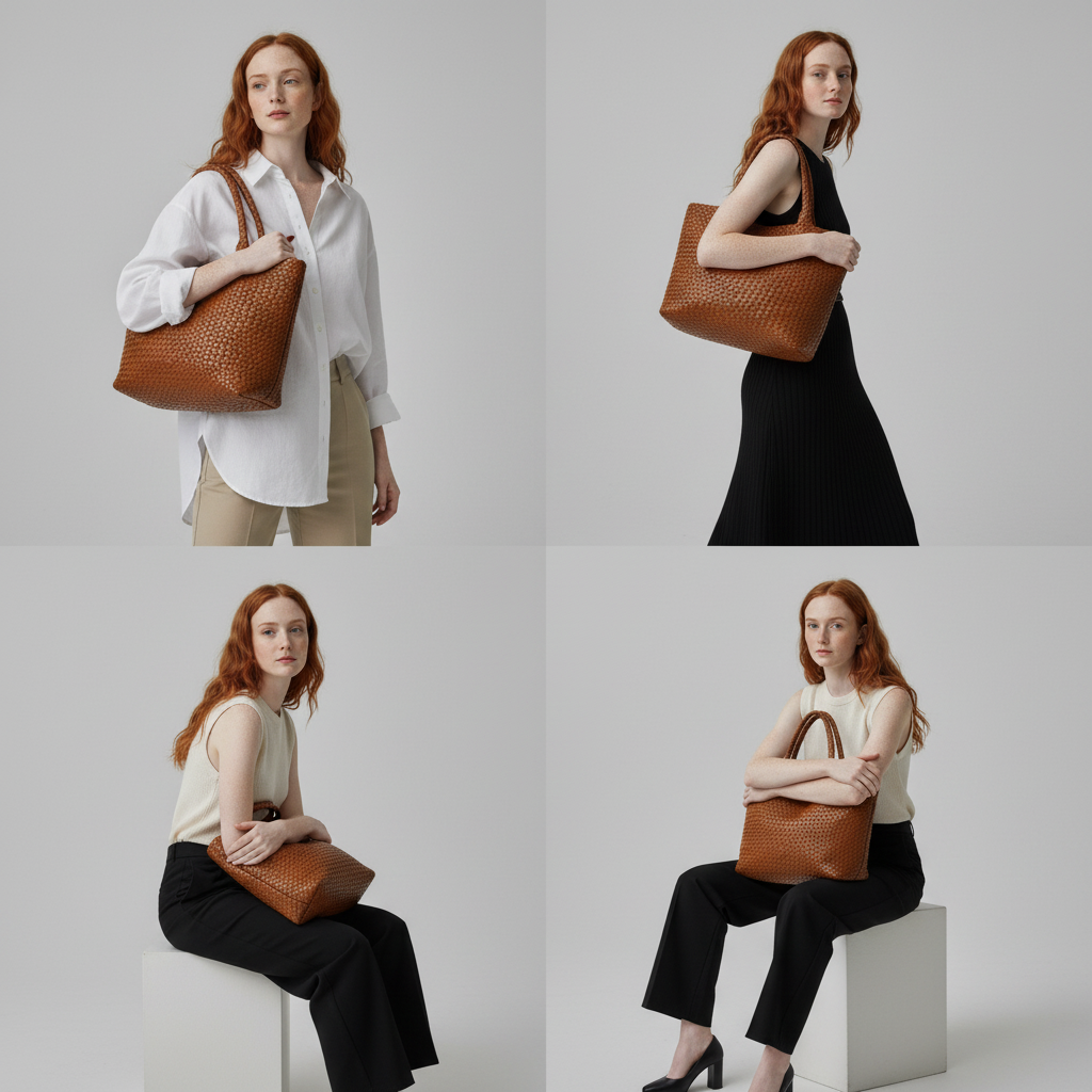 Lana - Handwoven Vegan Leather Tote
