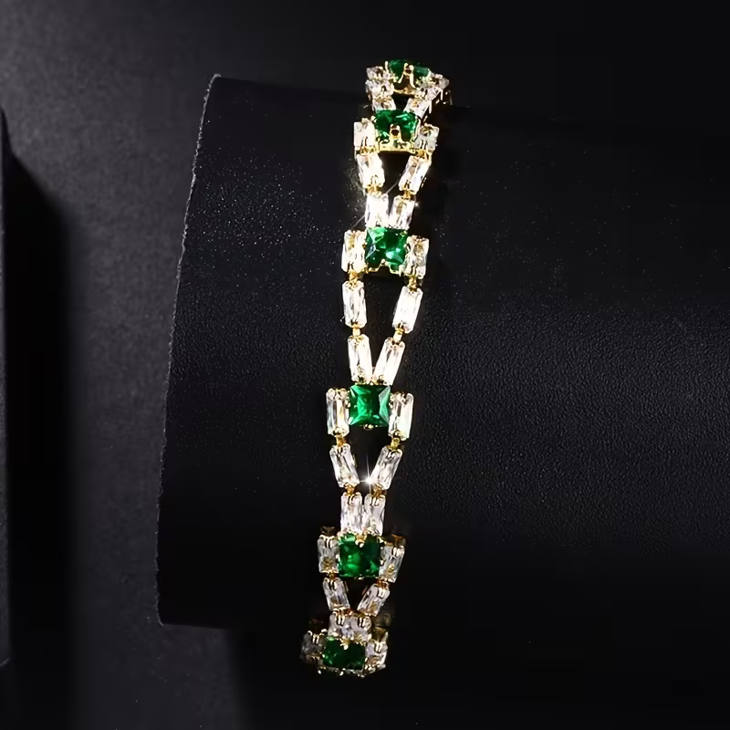Elegant Gold Baguette Bracelet