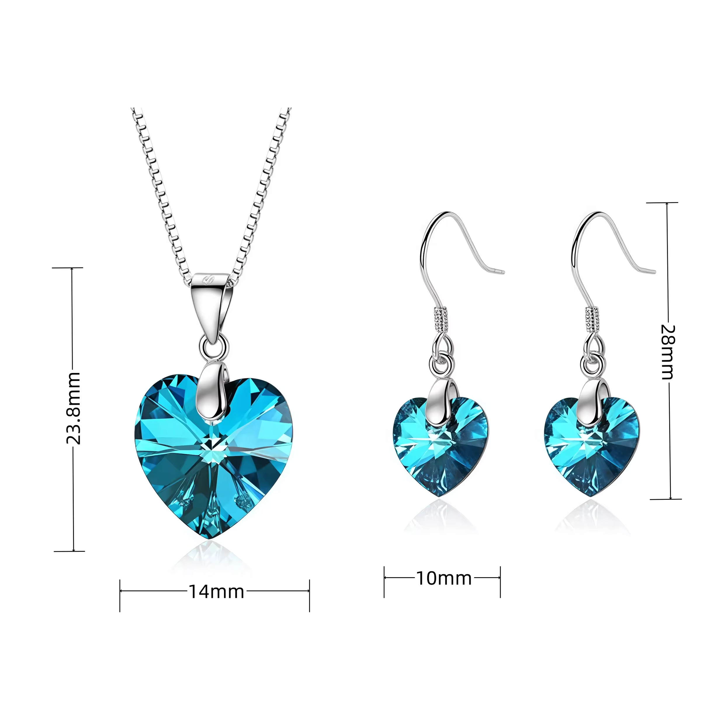 Refined love Sapphire Jewelry Set