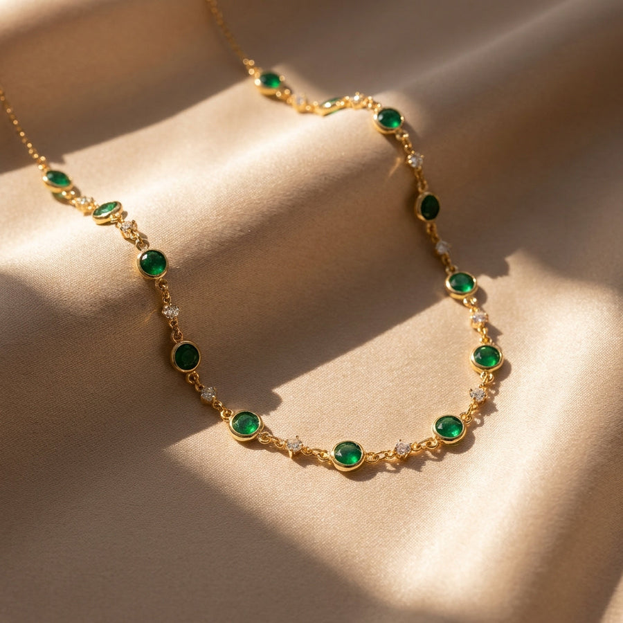 Mayfair Emerald Chain Necklace
