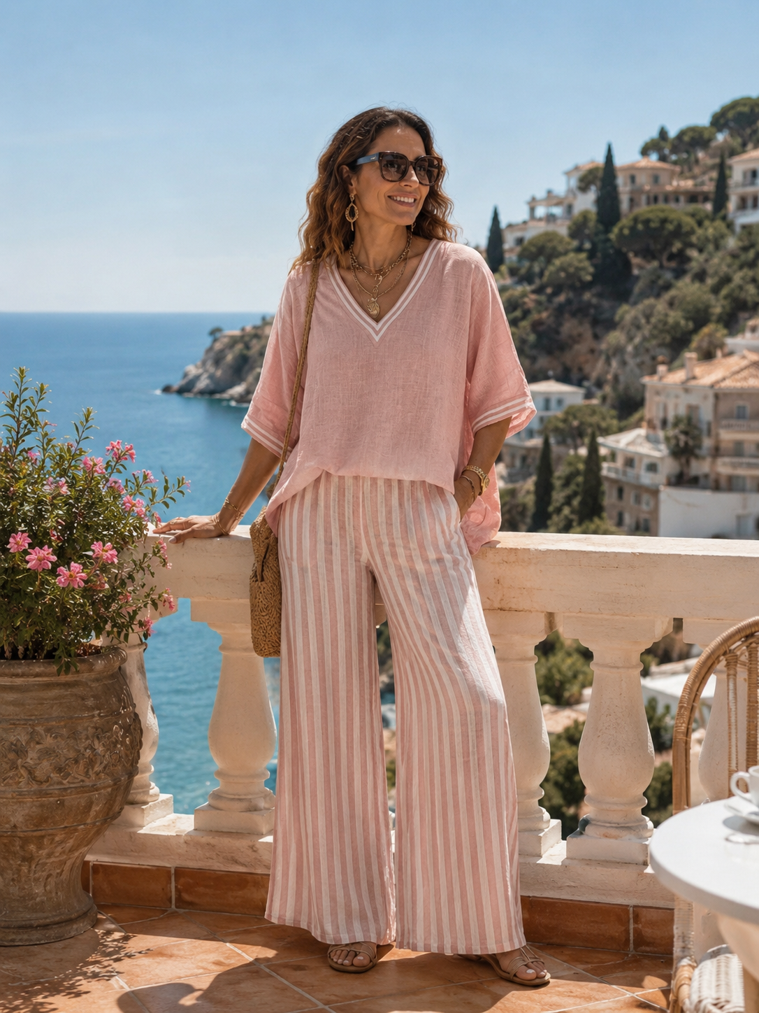 Amélia | Striped Linen Set